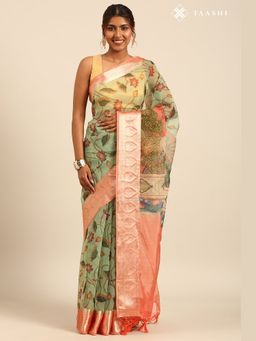 Taashi - Minted Boundary Saree