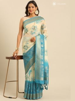 Taashi - The Teal Outline Saree
