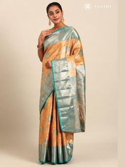 Taashi - Seafoam Aureolin Vault Saree