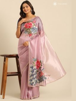 Taashi - Gilded Ivory Peacock Majesty Saree