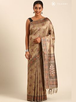 Taashi - The Antique Walnut Vine Saree