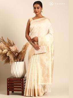 Taashi - Saffron Luster Saree