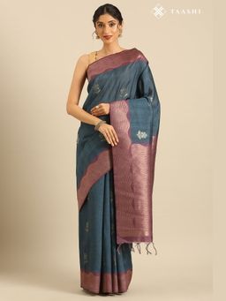 Taashi - The Velvet Bouquet Saree