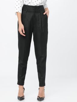 TOKYO TALKIES - Women Black Solid Formal Trouser