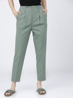 TOKYO TALKIES - Women Green Solid Formal Trouser