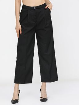 TOKYO TALKIES - Women Black Solid Formal Trouser