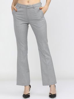 TOKYO TALKIES - Women Grey Solid Formal Trouser