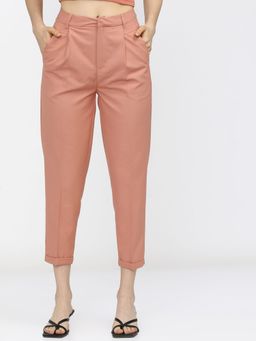 TOKYO TALKIES - Women Orange Solid Formal Trouser