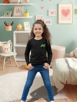 RIGO - Black Cotton Round Neck T-Shirt