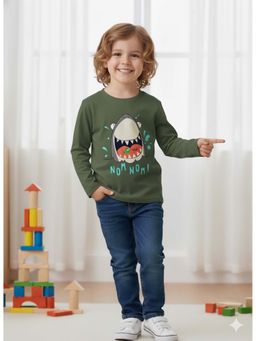 RIGO - Olive Cotton Round Neck T-Shirt