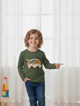 RIGO - Olive Cotton Round Neck T-Shirt