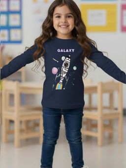 RIGO - Navy Blue Cotton Round Neck T-Shirt