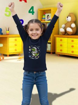 RIGO - Navy Blue Cotton Round Neck T-Shirt