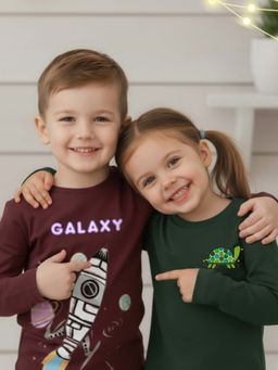 RIGO - Multi-Color Cotton Round Neck T-Shirt (Pack of 2)