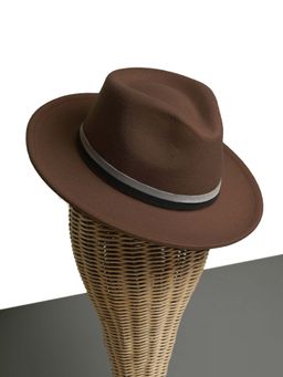 CHOKORE - Unisex Vintage & Durable Solid Brown Fedora Hat
