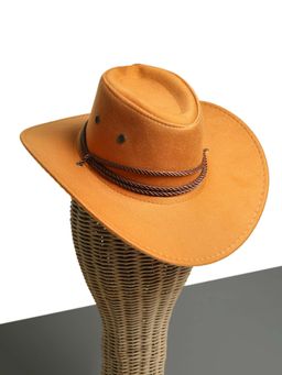 CHOKORE - Unisex Suede Solid Brown Cowboy Hat