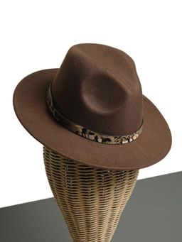 CHOKORE - Unisex Classic & Comfortable Solid Brown Fedora Hat