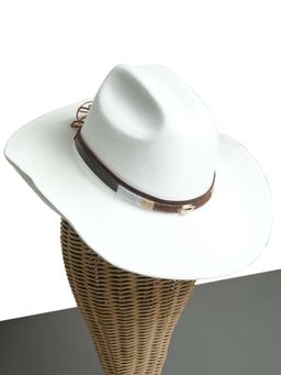 CHOKORE - Unisex Classic & Comfortable Solid White Cowboy Hat