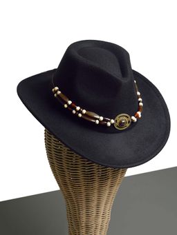 CHOKORE - Unisex Solid Tibetan Solid Black Cowboy Hat