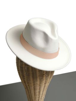 CHOKORE - Unisex Classic & Comfortable Solid White Fedora Hat