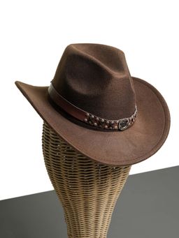 CHOKORE - Unisex Classic & Comfortable Solid Brown Cowboy Hat
