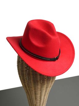CHOKORE - Unisex Versatile Solid Red Cowboy Hat