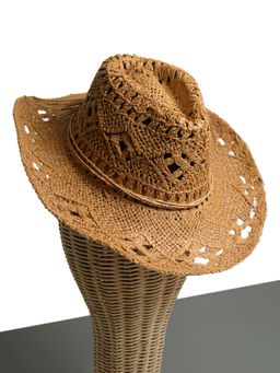 CHOKORE - Unisex Timeless Handcrafted Textured Tan Cowboy Hat