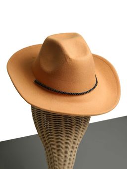 CHOKORE - Unisex Vintage Solid Beige Cowboy Hat