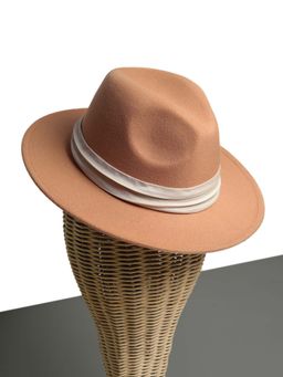 CHOKORE - Unisex Classic & Comfortable Solid Brown Fedora Hat