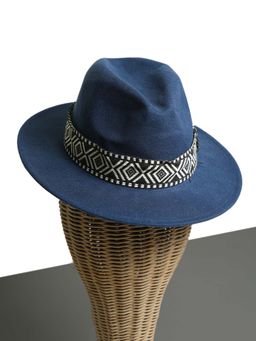 CHOKORE - Unisex Chic Solid Blue Fedora Hat