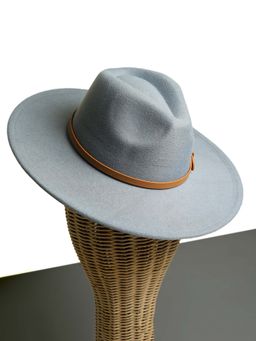 CHOKORE - Unisex Classic & Comfortable Solid Grey Fedora Hat