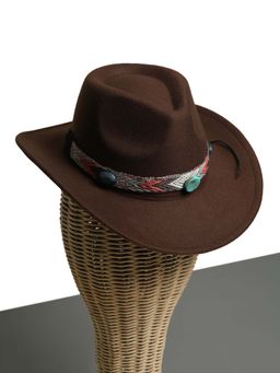 CHOKORE - Unisex Classic & Comfortable Solid Brown Cowboy Hat