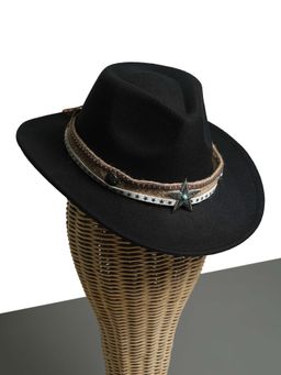 CHOKORE - Unisex Retro Solid Black Cowboy Hat