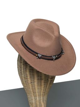 CHOKORE - Unisex American Style Solid Beige Cowboy Hat