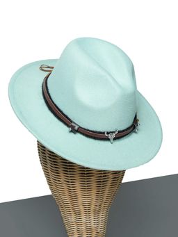 CHOKORE - Unisex Classic American Pattern Solid Green Fedora Hat
