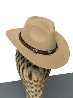CHOKORE - Unisex Classic American Solid Beige Cowboy Hat