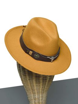 CHOKORE - Unisex Classic Solid Brown Fedora Hat