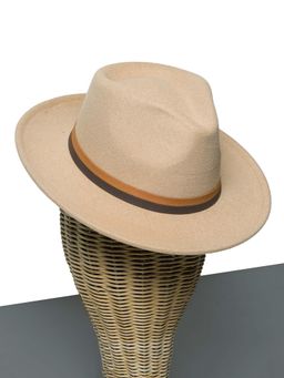CHOKORE - Unisex Casual Outdoor Solid Brown Fedora Hat