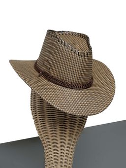 CHOKORE - Unisex Breathable Western Sunshade Protective Textured Brown Cowboy Hat