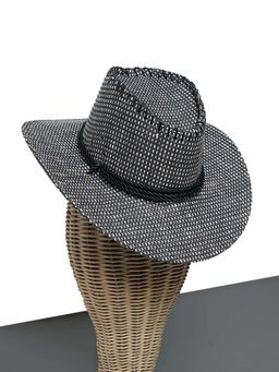 CHOKORE - Unisex Breathable Western Sunshade Protective Textured Black Cowboy Hat