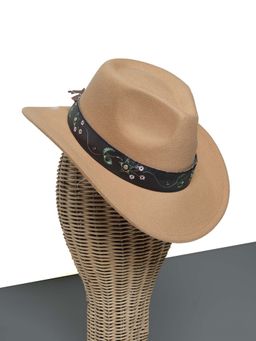 CHOKORE - Unisex Breathable Jazz Style Western Solid Brown Cowboy Hat