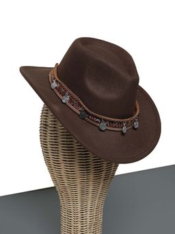 CHOKORE - Unisex Casual Solid Brown Cowboy Hat