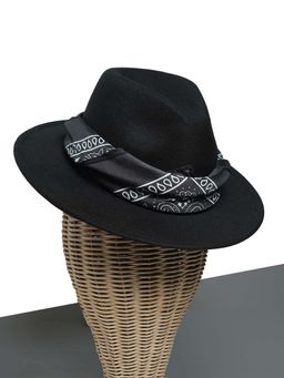 CHOKORE - Unisex Trendy Boho Chic Solid Black Fedora Hat