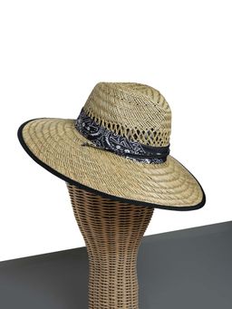 CHOKORE - Unisex Wide Brim Grass Panama Textured Green Cowboy Hat