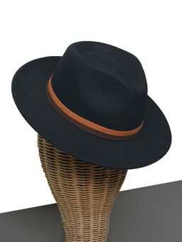 CHOKORE - Unisex Casual Outdoor Solid Black Fedora Hat