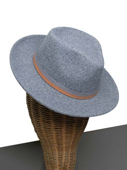 CHOKORE - Unisex Casual Outdoor Solid Grey Fedora Hat