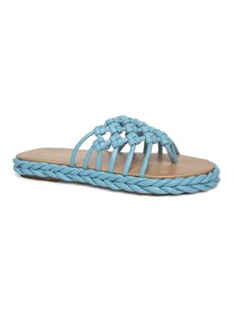 Tao Paris - Lisbon Braided Casual Blue Sliders