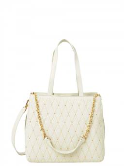 Mario Valentino - White Nebraska Medium Satchel