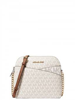 Michael Kors - White Jet Set Travel Medium Crossbody Bag