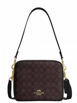 Coach - Dark Brown Carey Small Crossbody Bag
